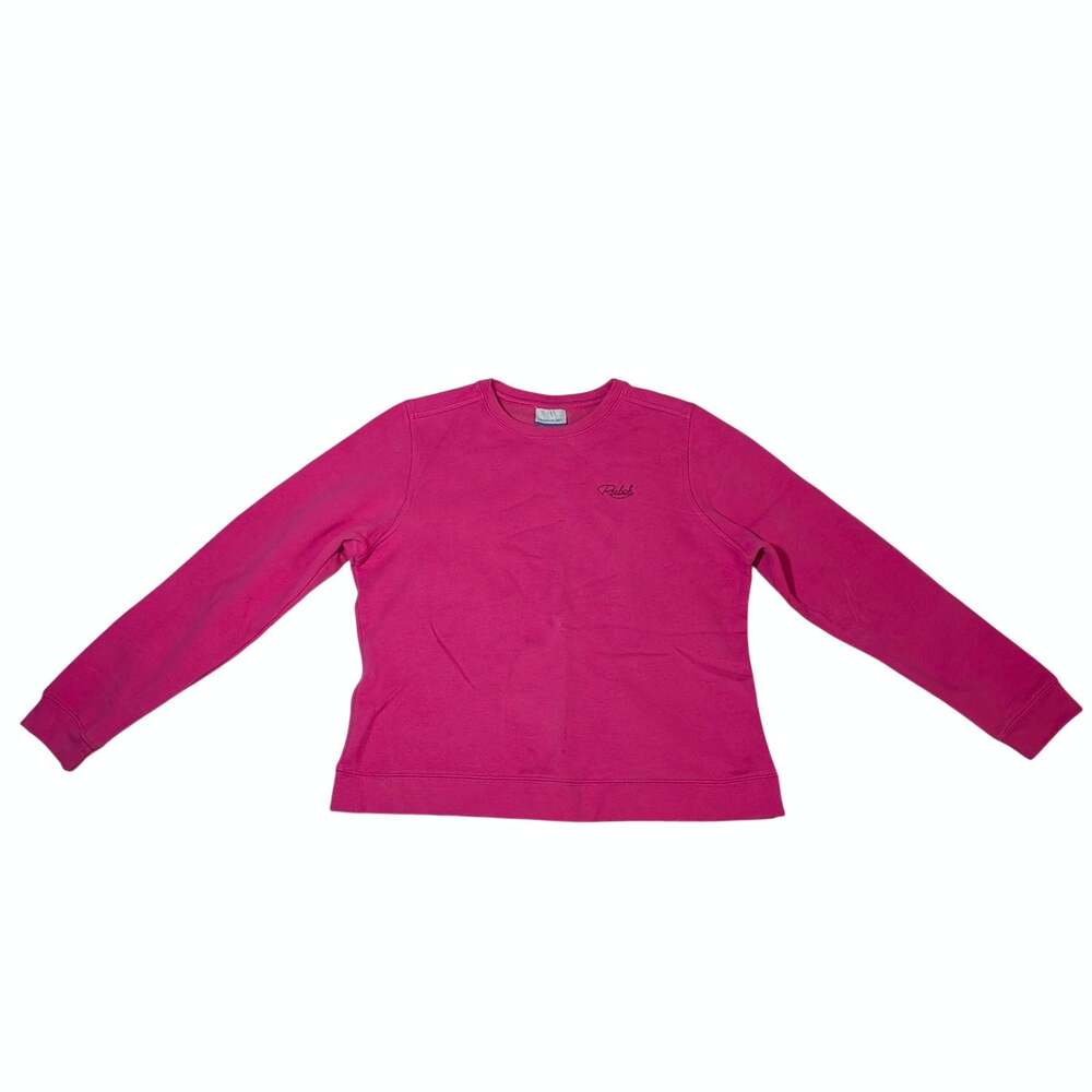 Vintage Reebok Hot Pink Crewneck Sweatshirt Embroidered Logo Y2K XL Extra Large